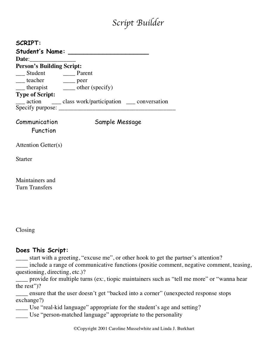 Script Builder Template 
