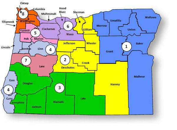 map of oregon regional programs 